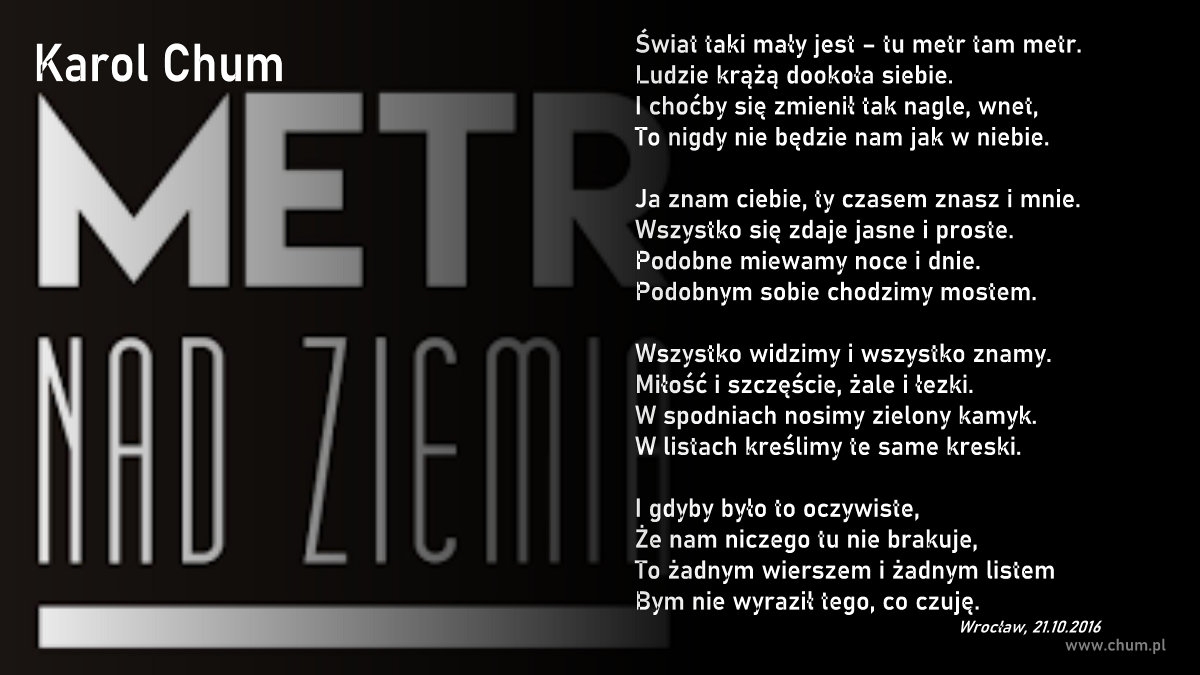 🔖Karol Chum: Metr na metr /217/