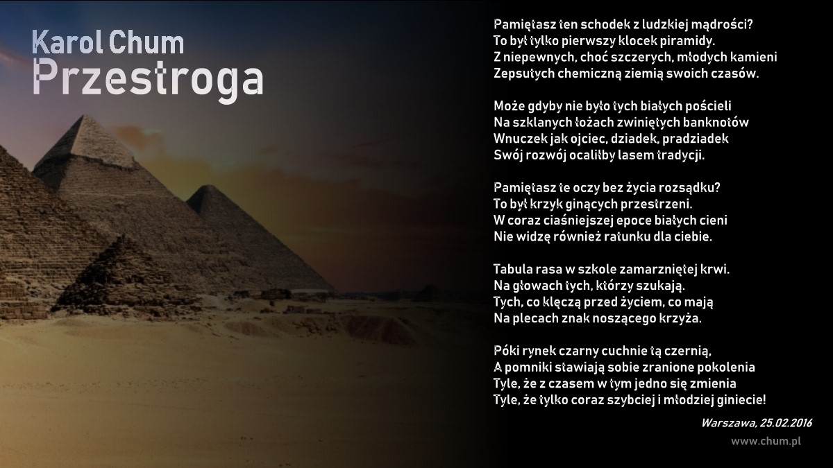 🔖Karol Chum: Przestroga /131/