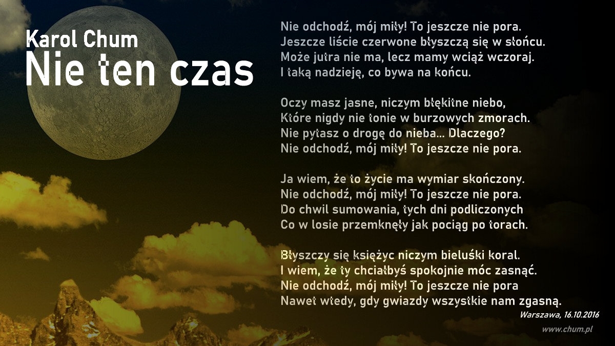 🔖Karol Chum: Nie ten czas /184/