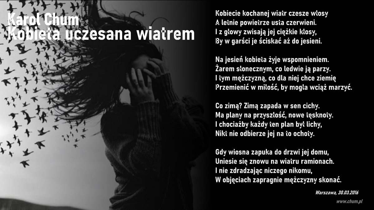 🔖Karol Chum: Kobieta uczesana wiatrem /241/