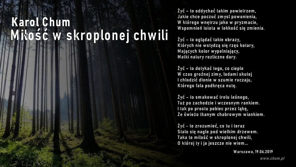 🔖Karol Chum: Miłość w skroplonej chwili /419/