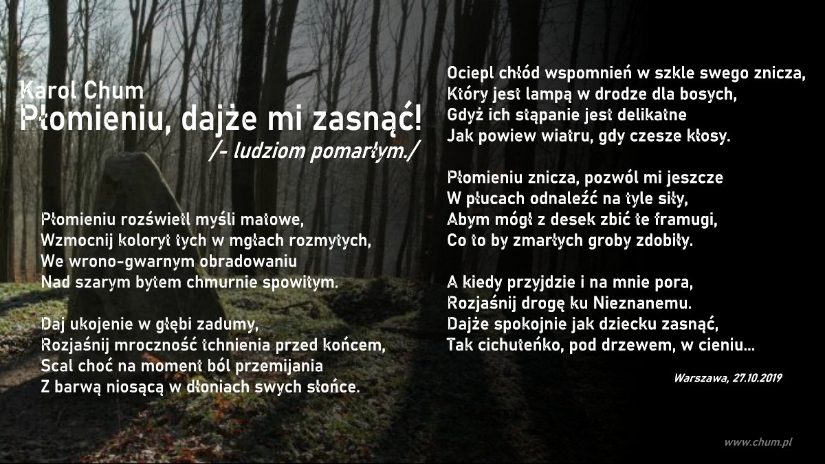 🔖Karol Chum: Płomieniu, dajże mi zasnąć! /434/