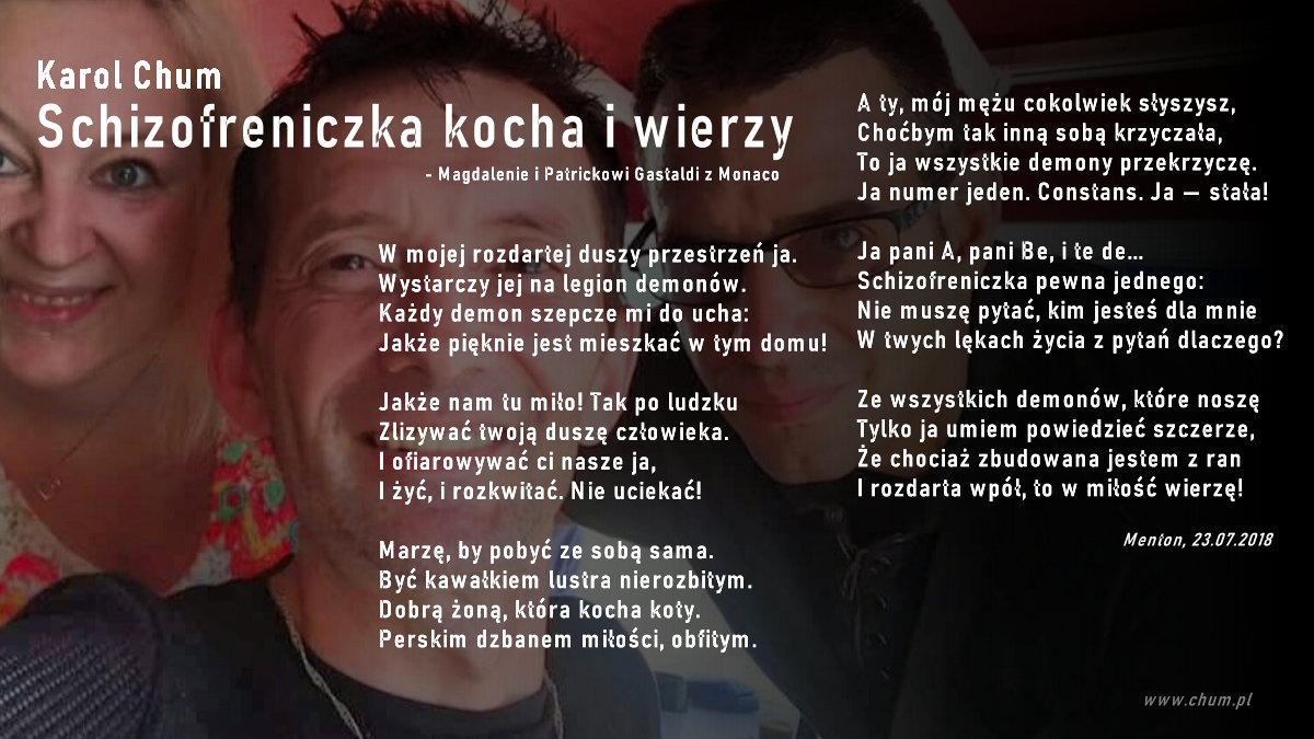 🔖Karol Chum: Schizofreniczka kocha i wierzy /378/