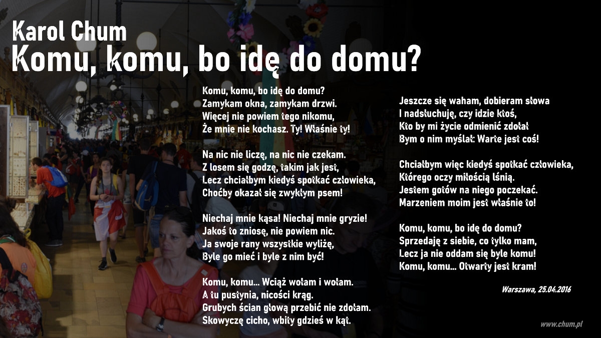 🔖Karol Chum: Komu, komu, bo idę do domu? /238/