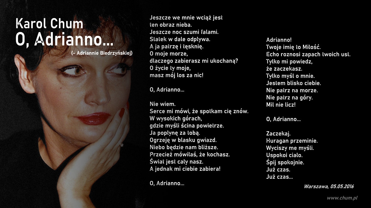 🔖Karol Chum: O, Adrianno... /179/