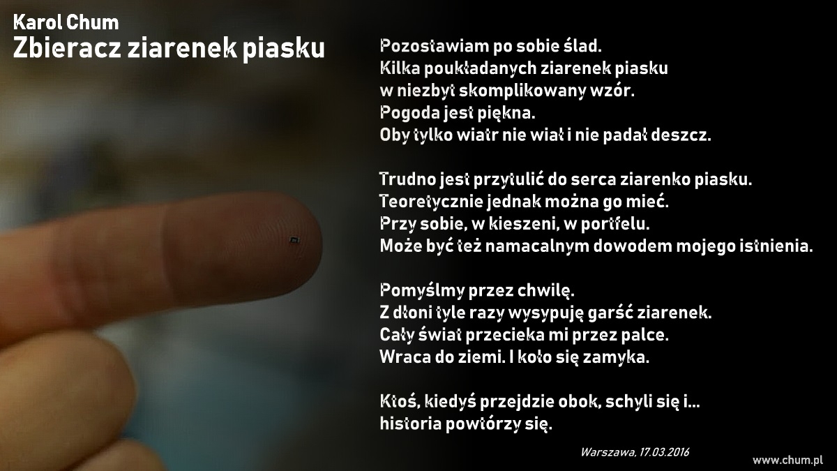 🔖Karol Chum: Zbieracz ziarenek piasku /30/