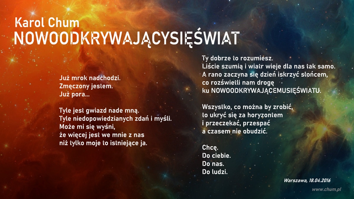 🔖Karol Chum: NOWOODKRYWAJĄCYSIĘŚWIAT /180/