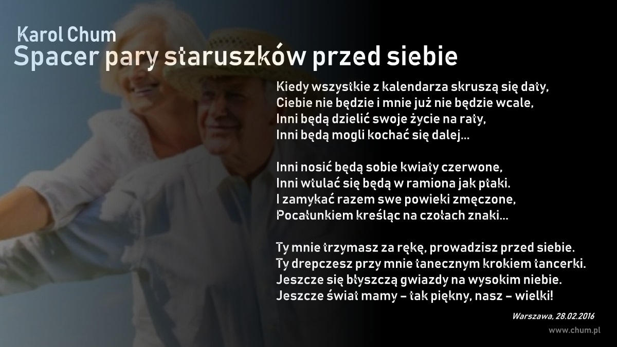 🔖Karol Chum: Spacer pary staruszków przed siebie /100/
