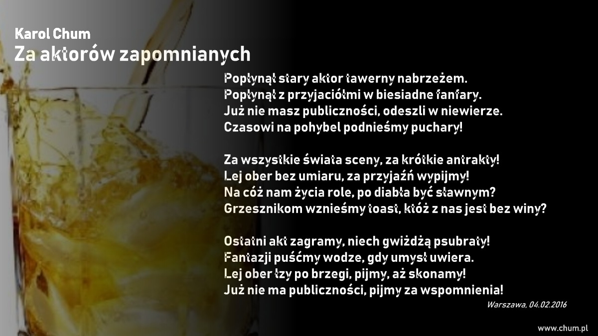 🔖Karol Chum: Za aktorów zapomnianych /46/